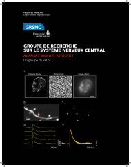 Rapport annuel complet (version Web) - GRSNC - UniversitÃ© de ...