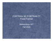 FORTRAN 90: FORTRAN 77 Fixed Format