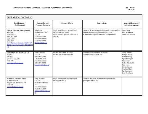 TP 10655 - Transports Canada