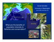 What are the benefits of population diversity to fisheries and ...