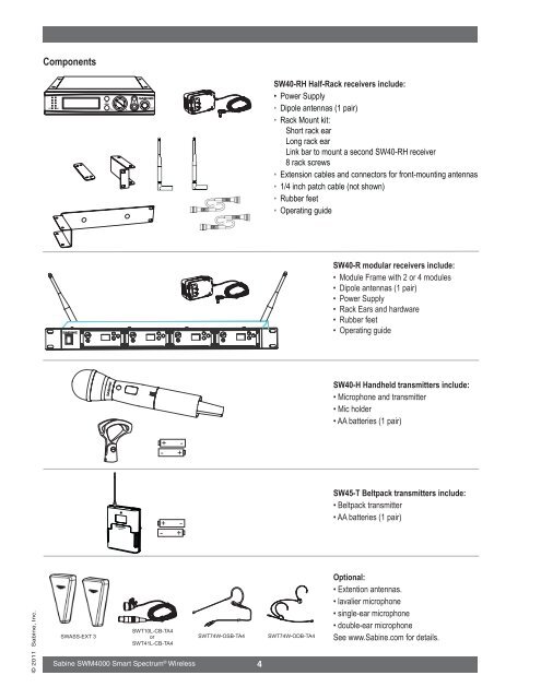 SWM4000 - Sabine, Inc.