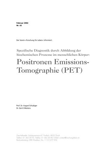 Positronen-Emissions-Tomographie - Forschung für Leben