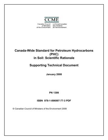 Canada-Wide Standard for Petroleum Hydrocarbons (PHC ... - CCME