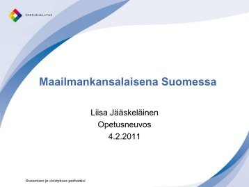 Maailmankansalaisena Suomessa-hankkeen lÃ¤htÃ¶kohtia
