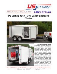 US Jetting 4018 - 300 Gallon Enclosed Trailer