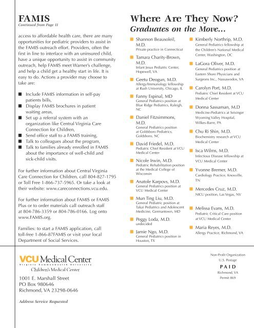 201596 VCU Peds Newsletter - Virginia Commonwealth University ...