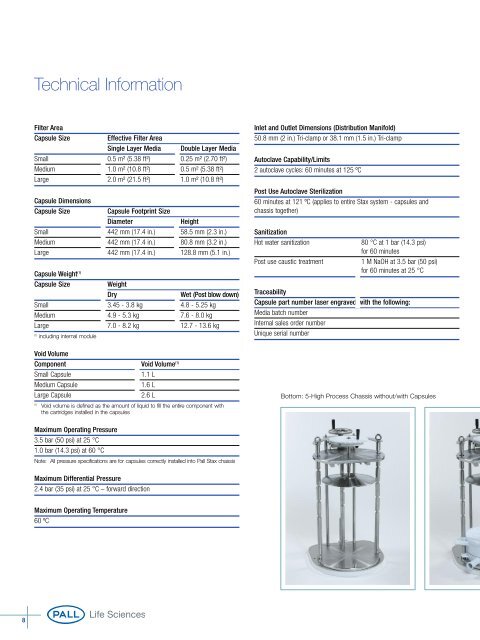 Staxâ¢ Disposable Depth Filter Systems - Pall Corporation