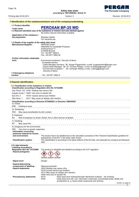 PEROXAN BP-25 WD - Pergan GmbH