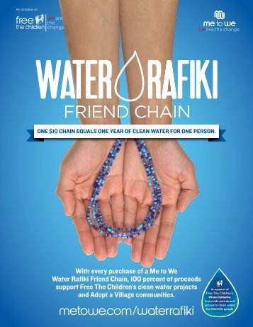 With every purchase of a Me to We Water Rafiki Friend Chain, 100 ...