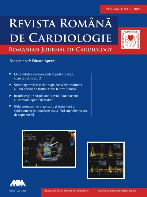 Nr. 1, 2008 - Romanian Journal of Cardiology