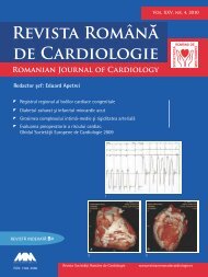 Nr. 4, 2010 - Romanian Journal of Cardiology