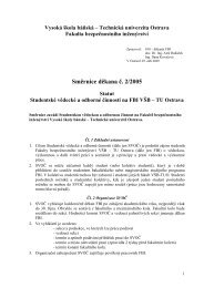 SmÄrnice dÄkana Ä. 2/2005 - FBI - VysokÃ¡ Å¡kola bÃ¡ÅskÃ¡ - TechnickÃ¡ ...