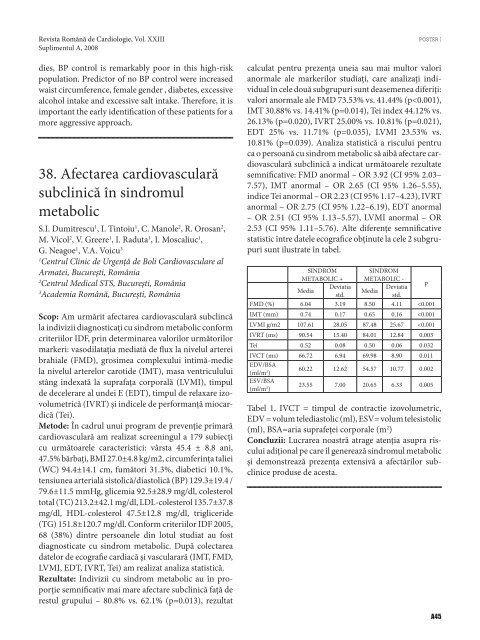 Untitled - Romanian Journal of Cardiology