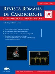 Nr. 2, 2009 - Romanian Journal of Cardiology