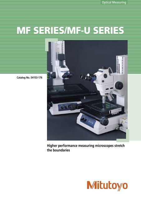 MF SERIES/MF-U SERIES - Mitutoyo Scandinavia AB