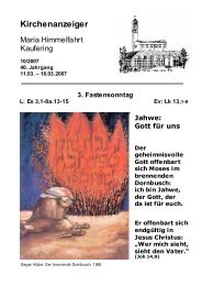 Kirchenanzeiger - Pfarrei MARIA HIMMELFAHRT Kaufering