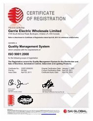 CERTIFICATE OF REGISTRATION - Gerrie Electric