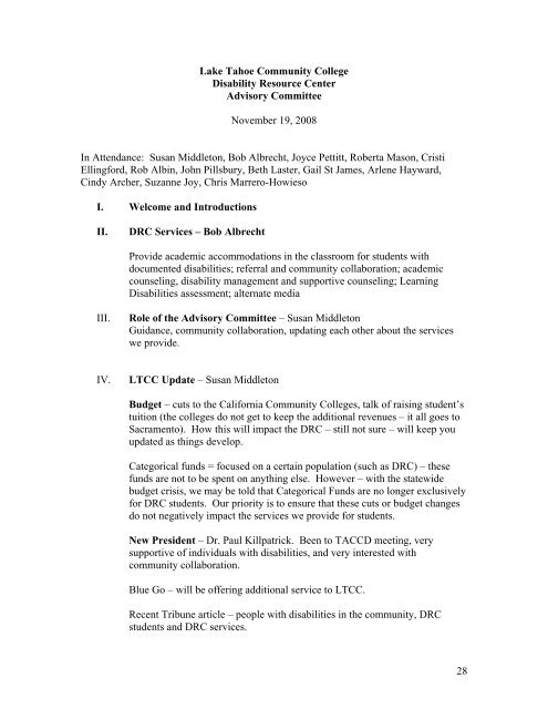 DRC Program Review 2011.pdf - Lake Tahoe Community College