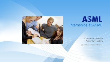 Internships at ASML