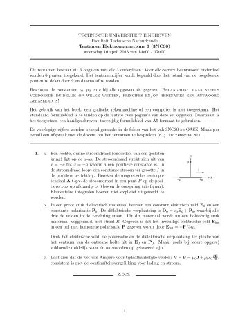 Tentamen - Faculteit Technische Natuurkunde