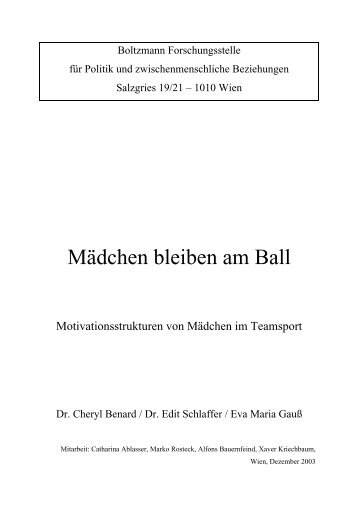 Studie: Mädchen bleiben am Ball - Sportministerium