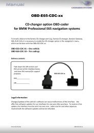 OBD-E65-CDC-xx CD-changer option OBD-coder for BMW ...