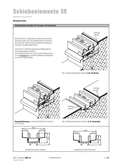 Neher Multiraum GmbH  - ALU-Delux Systeme mit Profil GmbH