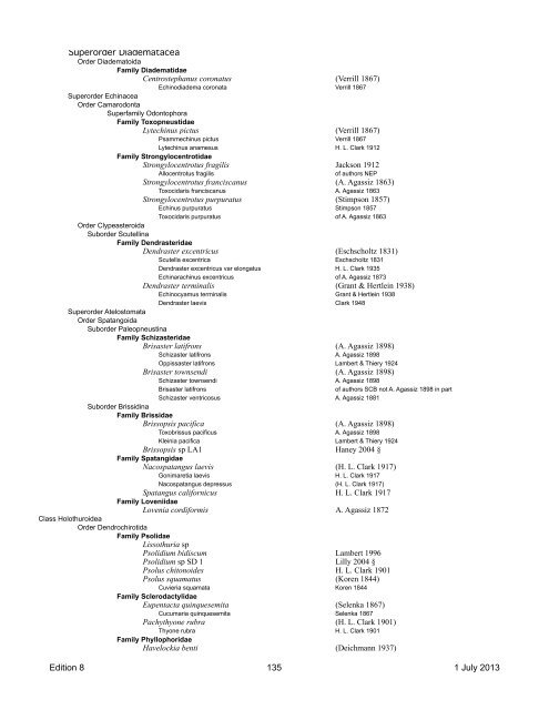 A Taxonomic Listing of Benthic Macro- and Megainvertebrates - scamit