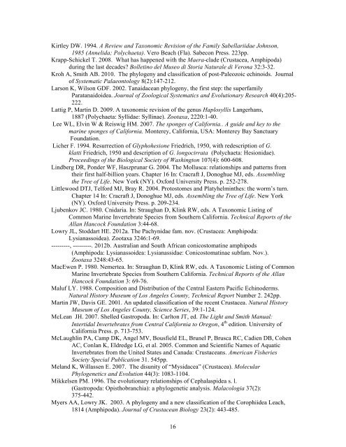 A Taxonomic Listing of Benthic Macro- and Megainvertebrates - scamit