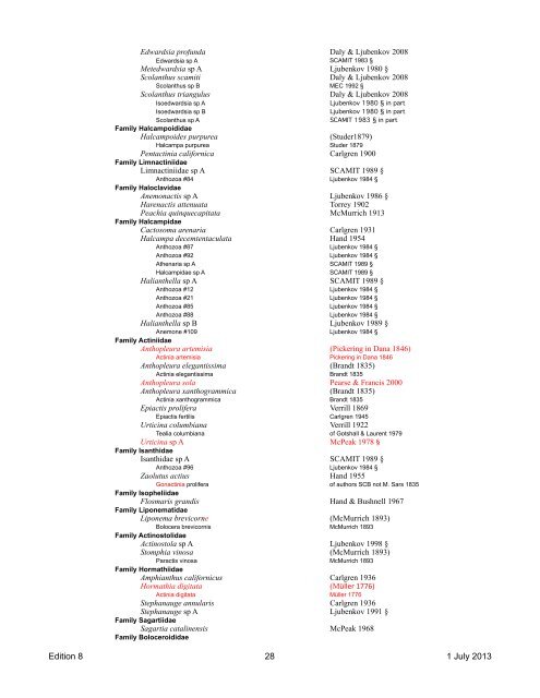 A Taxonomic Listing of Benthic Macro- and Megainvertebrates - scamit