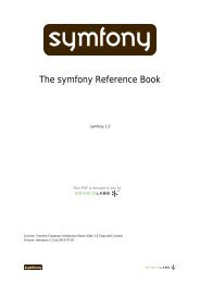 The symfony Reference Book