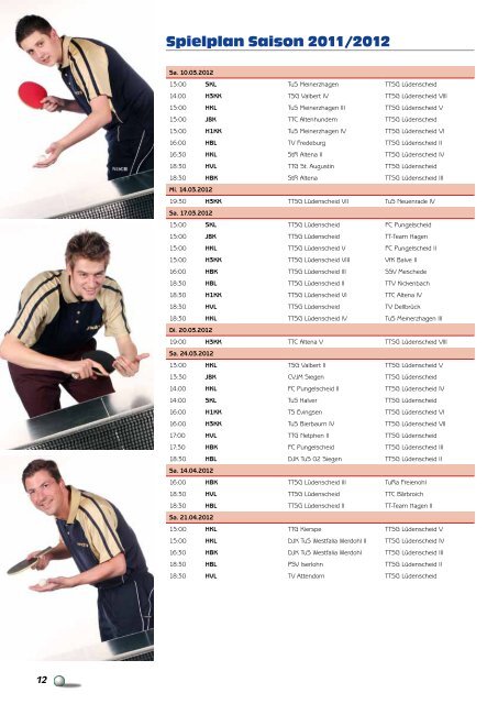 TTSG Magazin 2011-2012 - TTSG BW Lüdenscheid/Wehberg