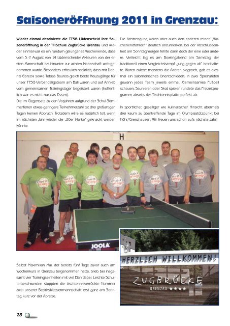 TTSG Magazin 2011-2012 - TTSG BW Lüdenscheid/Wehberg