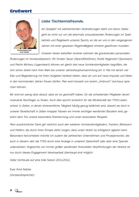 TTSG Magazin 2011-2012 - TTSG BW Lüdenscheid/Wehberg