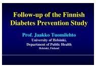 Follow-up of the Finnish Diabetes Prevention Study - Epi2008