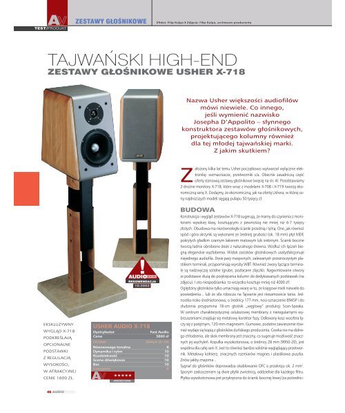 TAJWAÂ¡SKI HIGH-END - Usher Audio