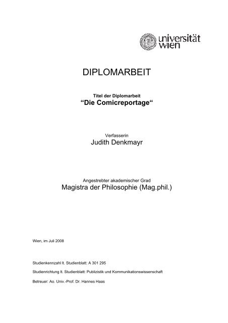 Titel der Diplomarbeit - Ulli  Lust