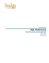 SQL Reference: Stored Procedures and Embedded SQL - TeradataForum