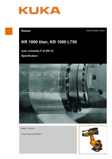 KR 1000 titan, KR 1000 L750 avec types F - KUKA Robotics