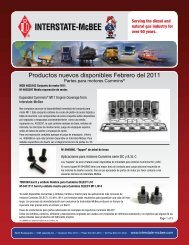 Productos nuevos disponibles Febrero del 2011 - Interstate McBee