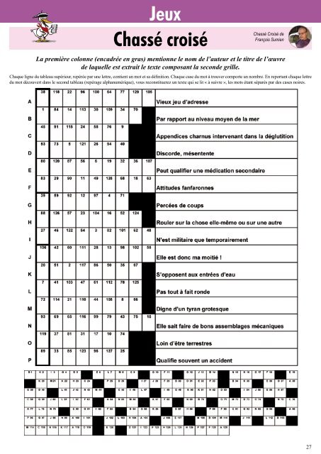 Mots barrés Sudoku Jeux - Le Canard Gascon