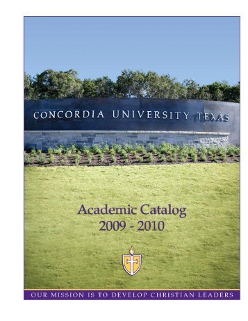 Course Catalog 2009-2010 with Addendum - Concordia University