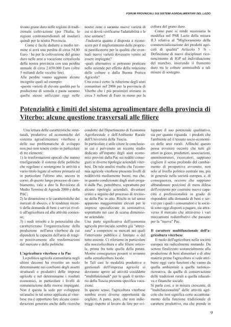 Quaderno di statistica n° 1/2004 - Provincia di Viterbo