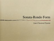 Sonata-Rondo Form - SFCM Theory
