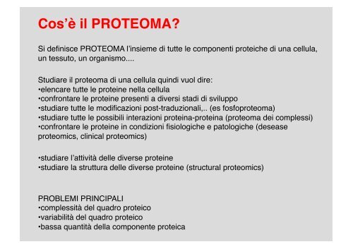 Proteomica - CusMiBio - UniversitÃ  degli Studi di Milano