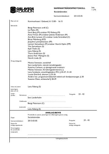 SocialnÃ¤mndens protokoll 2013-03-05.pdf - Gislaveds kommun