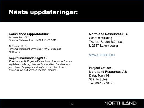 Ladda hem - Northland Resources