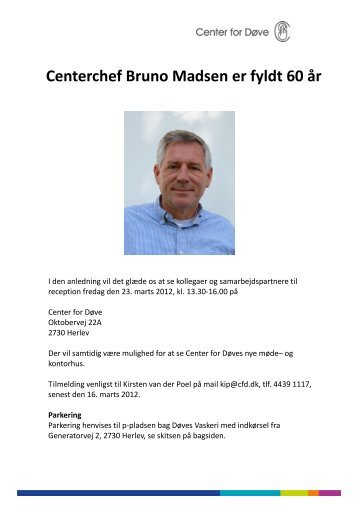 Download invitation med kort over matriklen her - Center for dÃ¸ve
