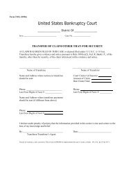 Form 210A - Trasnfer of Claim Other Than for Security