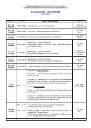 CALENDARIO - PROGRAMM - Ordine degli Avvocati di Bolzano